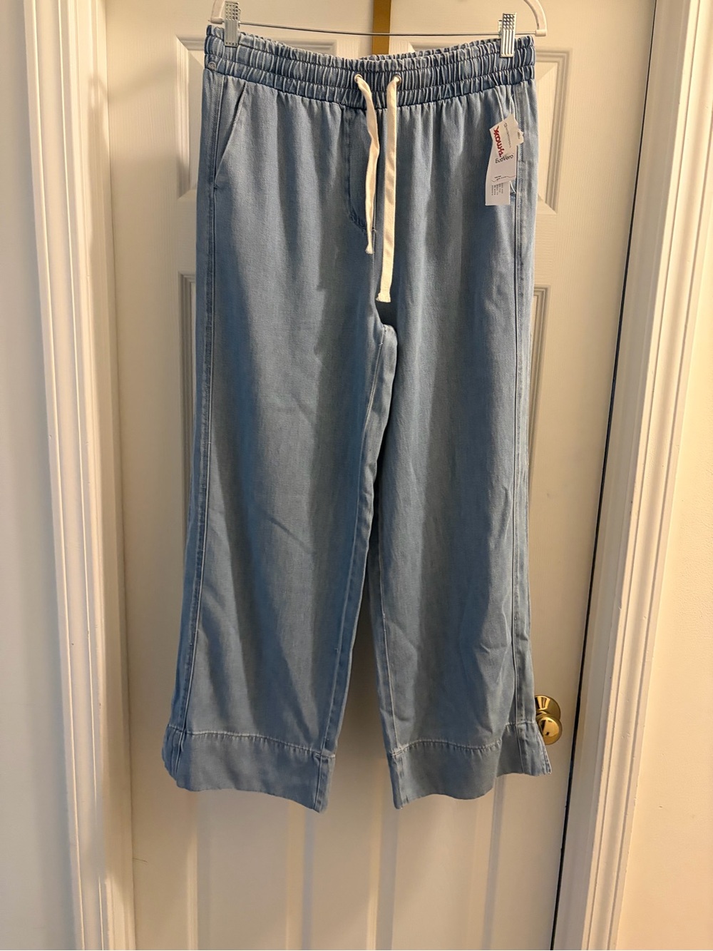 Velvet Heart Light Blue Pull-On Wide Leg Pants with Drawstring